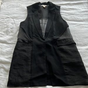 H&M Long Vest with Sheer Paneling and Back.